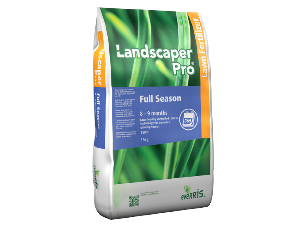 Удобрение длительного действия Landscaper Pro Full Season для газона 27-5-5+2MgO (8-9 месяцев) / 15 кг