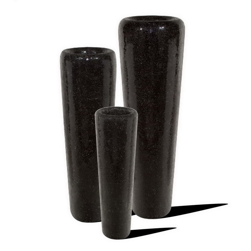 Кашпо Fleur ami Conical black (черное), 81 см