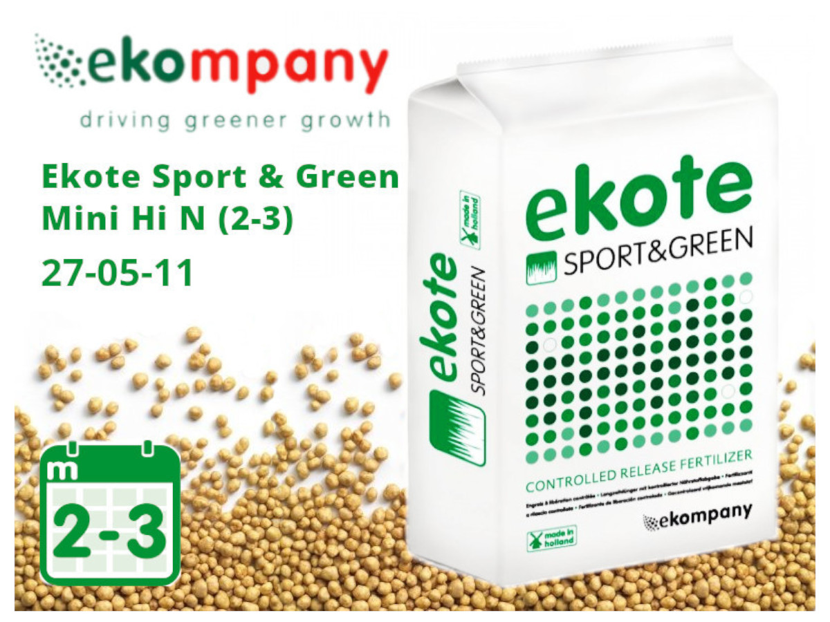 Удобрение Ekote Sport & Green Mini Hi N 27-05-11 (2-3 месяца) / 25 кг