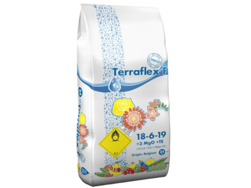 Добриво Terraflex F 18-6-19+3MgO+TE (Терафлекс для квітів і газону) - 25 кг