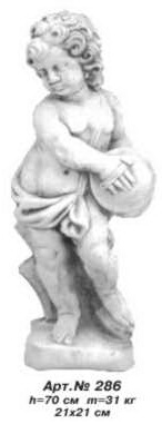 Садовая скульптура «Мальчик с тарелками»