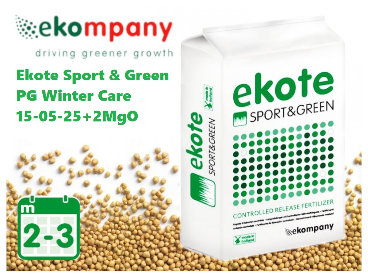Добриво Ekote Sport & Green PG Winter Care 15-05-25+2MgO (2-3 місяці) / 25 кг