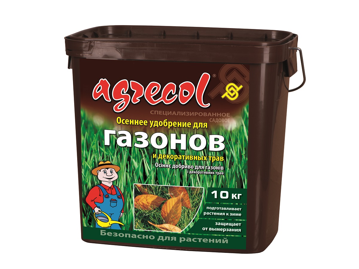 Добриво мінеральне гранульоване Agrecol осіннє для газону 0-8-30 / 10 кг