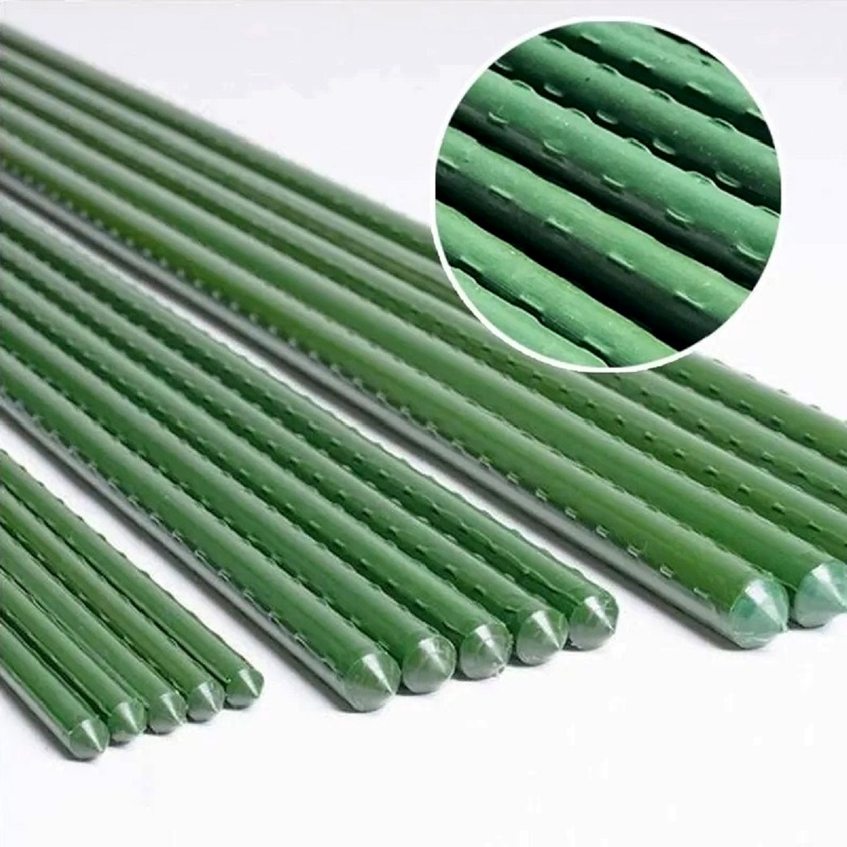 Металева опора для рослин Agrario 8-120 з пластиковим покриттям 8 мм х 1,2 м / Аграріо 8-120