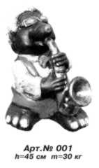Садовая скульптура «Крот с саксофоном»