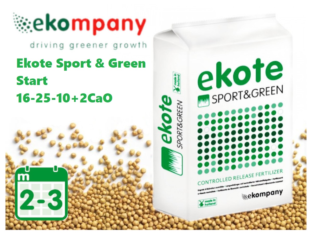 Удобрение Ekote Sport & Green Start 16-25-10+2CaO (2-3 месяца) / 25 кг