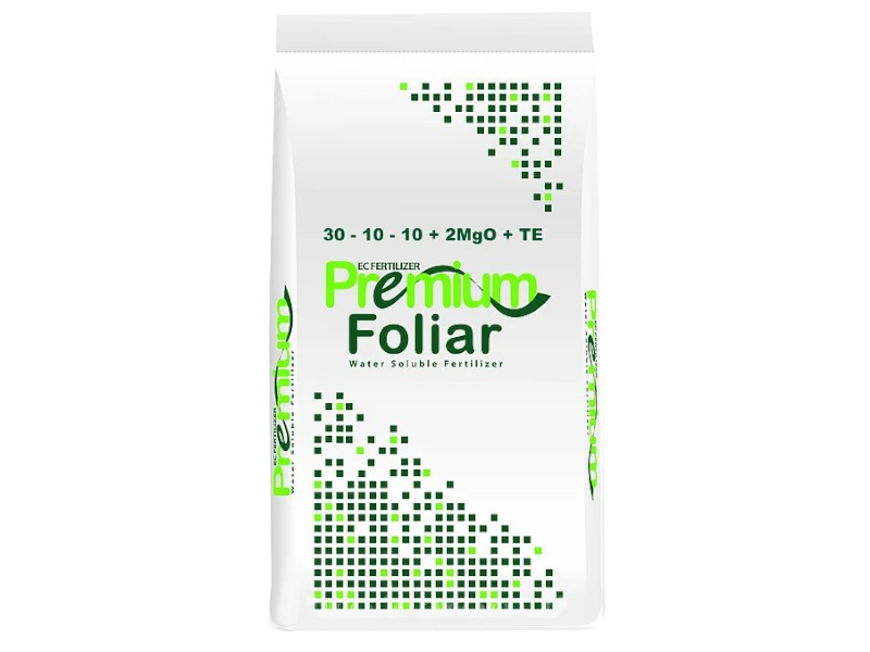 Удобрение водорастворимое Premium Foliar 30-10-10+2MgO+TE / 25 кг для внекорневой подкормки