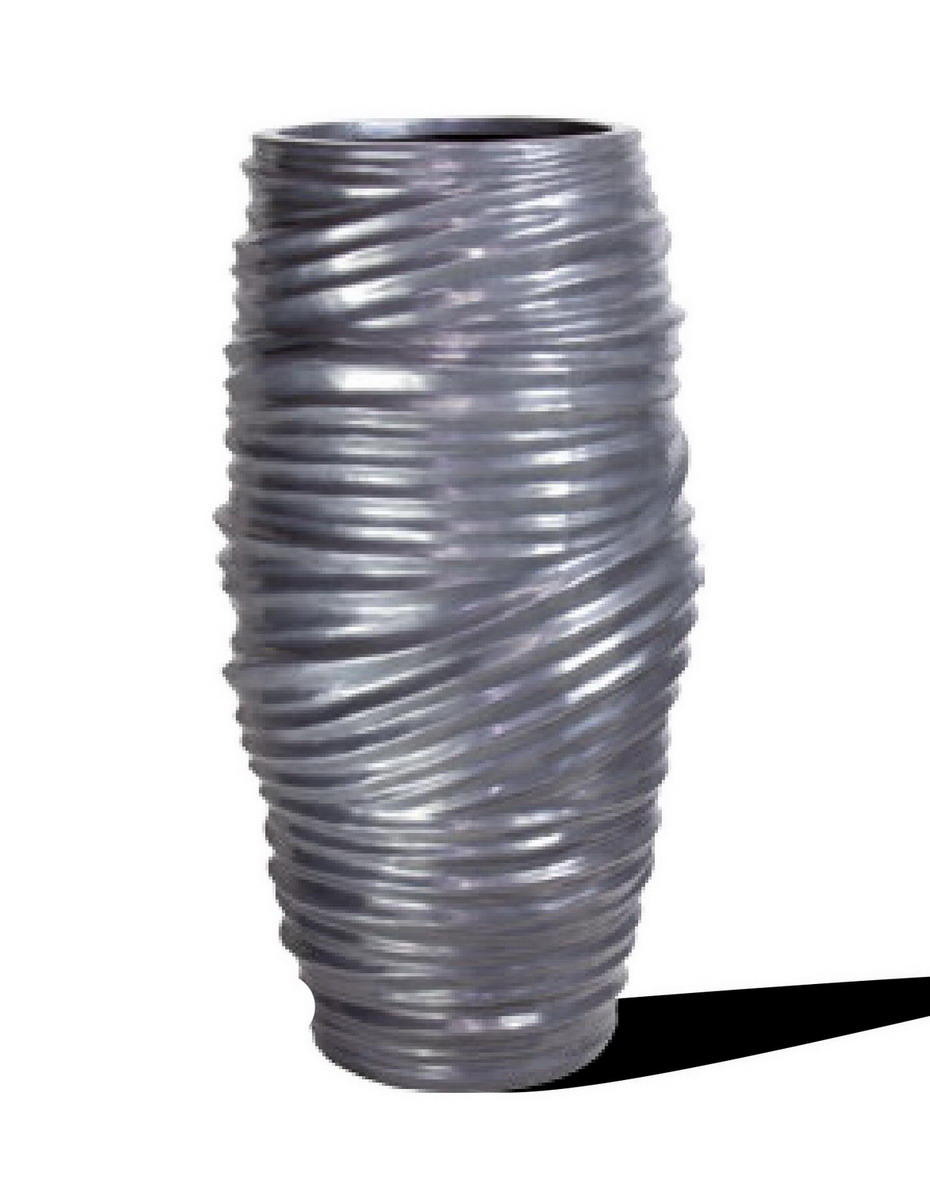 Кашпо Fleur ami Toga aluminium (серебристое), 100 см