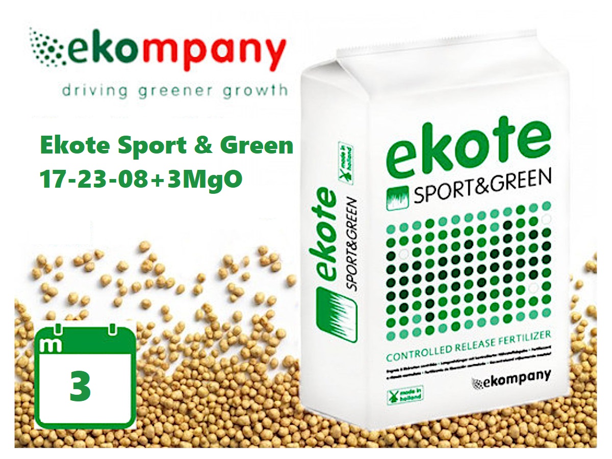 Удобрение Ekote Sport & Green 17-23-08+3MgO (3 месяца) / 25 кг