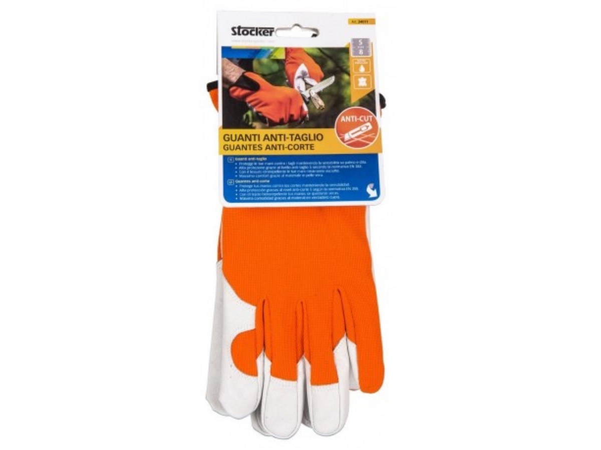 Рукавицы-перчатки Stocker 24013 10/L кожанные с защитой от порезов / Штокер 24013