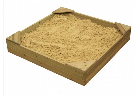 Деревянная песочница, 150х150 см