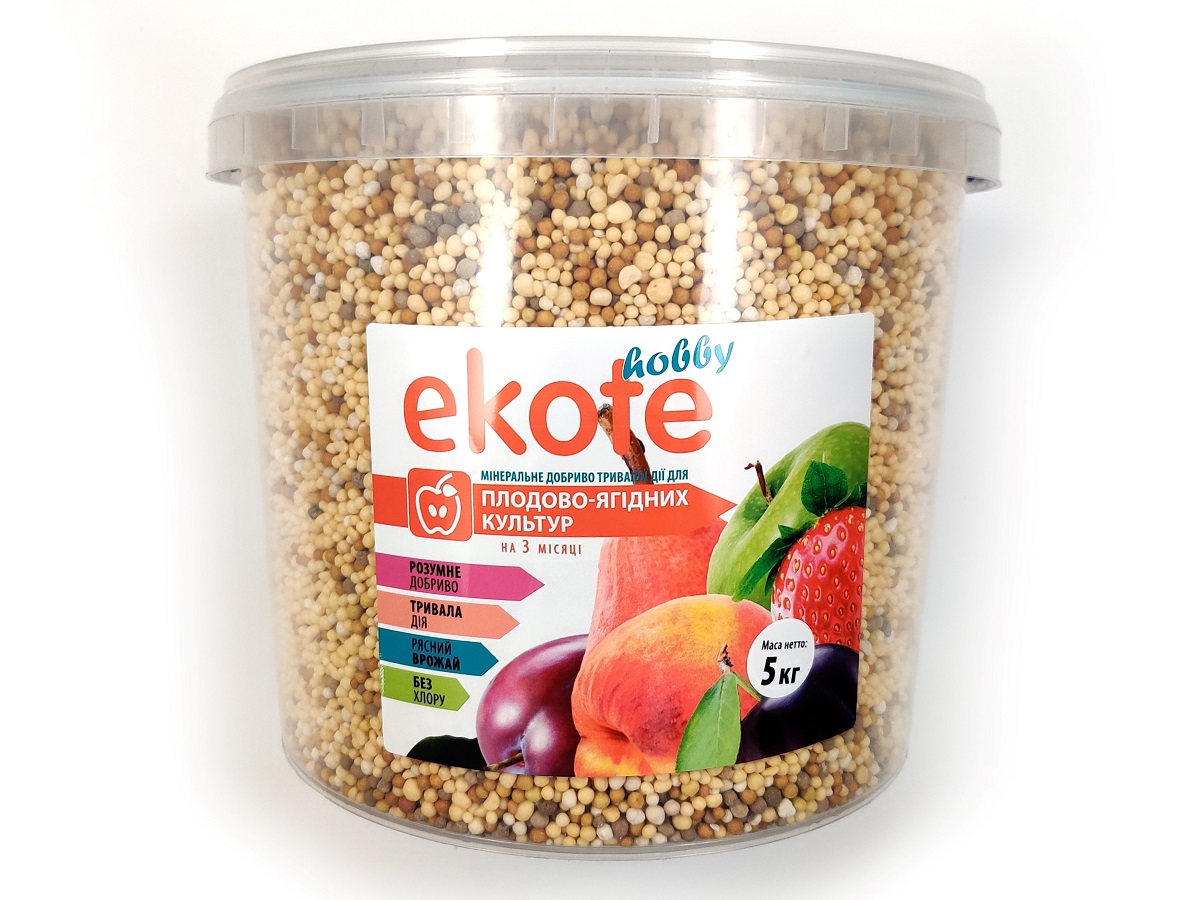 Удобрение Ekote для плодово-ягодных культур 3-4 месяца, 5 кг / Экотэ - удобрение длительного действия