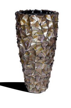 Кашпо Fleur ami Coast Mother of pearl brown (коричневое), 77 см 4710001 фото