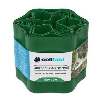 Бордюр газонный Cellfast волнистый зеленый 15см x 9м 30-002H / Целфаст 120300200208 фото