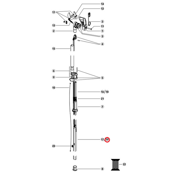 Наружная трубка штанги для Stocker 607 / Штокер 607/2 121001401775 фото