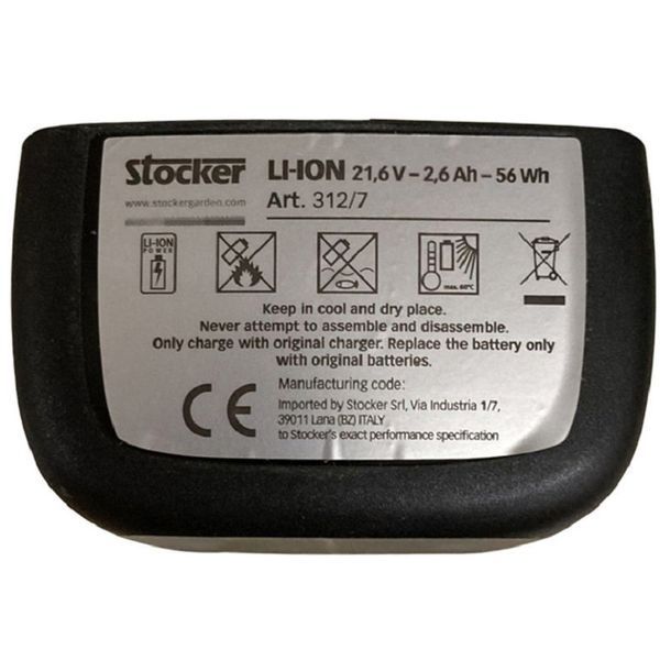 Батарея 21 V Stocker 312/7 для опрыскивателей 312-6-7-8,404-5-6,432-3-4,580-1-2-3-4-5,612,613,614,615,616,617,618,619,621-2-3-4-5-6-7-9 / Штокер 312/7 120900200832 фото