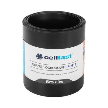 Бордюр газонный Cellfast прямой черный 15см x 9м 30-232H / Целфаст 120300200205 фото