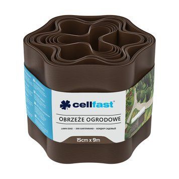 Бордюр газонный Cellfast волнистый коричневый 15см x 9м 30-012H / Целфаст 120300200211 фото