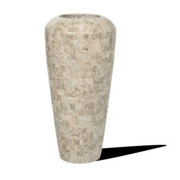 Кашпо Fleur ami Geo cappuccino marble (бежевое), 72 см 4710071 фото