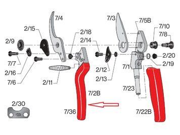 Сменная деталь Felco 7/36 / насадка резиновая на верхнюю рукоять Фелко 7,8 121001400446 фото