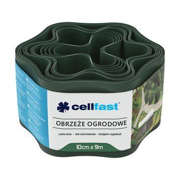 Бордюр газонный Cellfast волнистый темно-зеленый 10см x 9м 30-021H / Целфаст 120300200213 фото