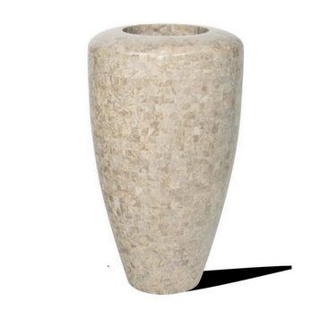 Кашпо Fleur ami Geo cappuccino marble (бежевое), 110 см 4710073 фото