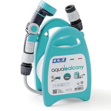 Комплект для полива G.F. Aquabalcony со шлангом 10 м и держателем, синий / Джиеф GF80275852 120900102405 фото