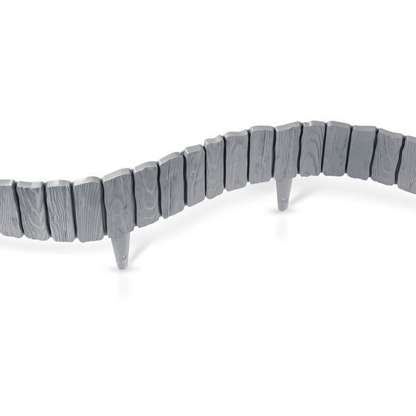 Пластиковый бордюр WoodPalisade / графит, 0,58 м 120300200332 фото