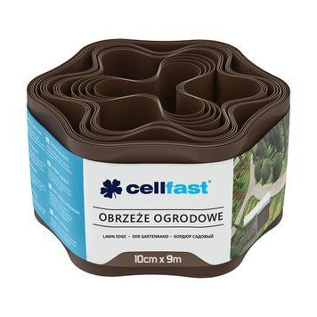 Бордюр газонный Cellfast волнистый коричневый 10см x 9м 30-011H / Целфаст 120300200210 фото