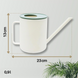 Лейка для растений Epoca Mug 0,9 л Snowy - бело-зеленая / Epoca 11521 120900300209 фото 4