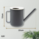 Лейка для растений Epoca Mug 0,9 л Anthracite - антрацитово-белая / Epoca 11523 120900300210 фото 4