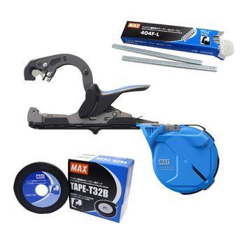 Степлер для растений MAX Tapener HT-S45E + усиленная лента T32B 5 шт + Скобы 404F-L / Тапенер Акционный набор 120600800140 фото