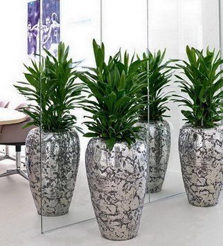 Кашпо Fleur ami Luxury ancient chrome (серебристое), 74 см 4710246 фото