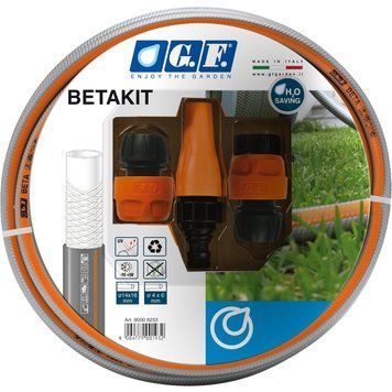 Стартовый набор для полива G.F. Beta 1/2" со шлангом 25 м и фитингами / Джиеф GF80007088 120900102401 фото