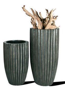 Кашпо Fleur ami Sahara black stripes (черное), 100 см 4710084 фото