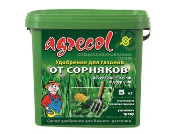 Удобрение минеральное гранулированное Agrecol для газона от сорняков 15,5-0-0 / 5 кг 120400101027 фото