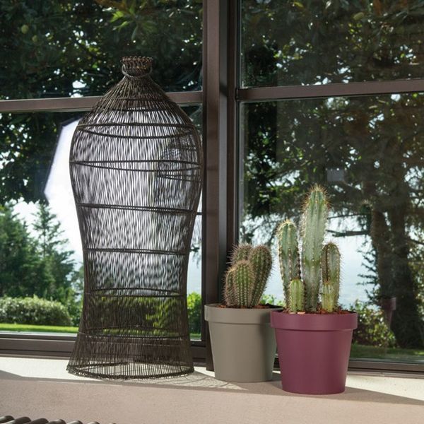 Контейнер-горщик Idel Classic Matte Pot 4 л, 20 см бордовий CLCP0020-103 / Італія, круглий для вирощування рослин 120200200991 фото