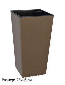 Кашпо Plastkon Elise 20 (коричневое), 46 см 4810013 фото