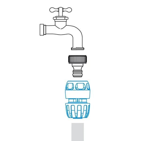 Коннектор для шланга быстрого монтажа G.F. Hose Connector 3/4" / Джиеф GF80043023 120900102506 фото