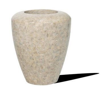 Кашпо Fleur ami Geo cappuccino marble (бежевое), 70 см 4710072 фото