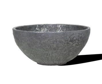 Кашпо Fleur ami Crackle Bowl (серое), 24 см 4710296 фото