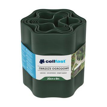 Бордюр газонный Cellfast волнистый темно-зеленый 20см x 9м 30-023H / Целфаст 120300200215 фото