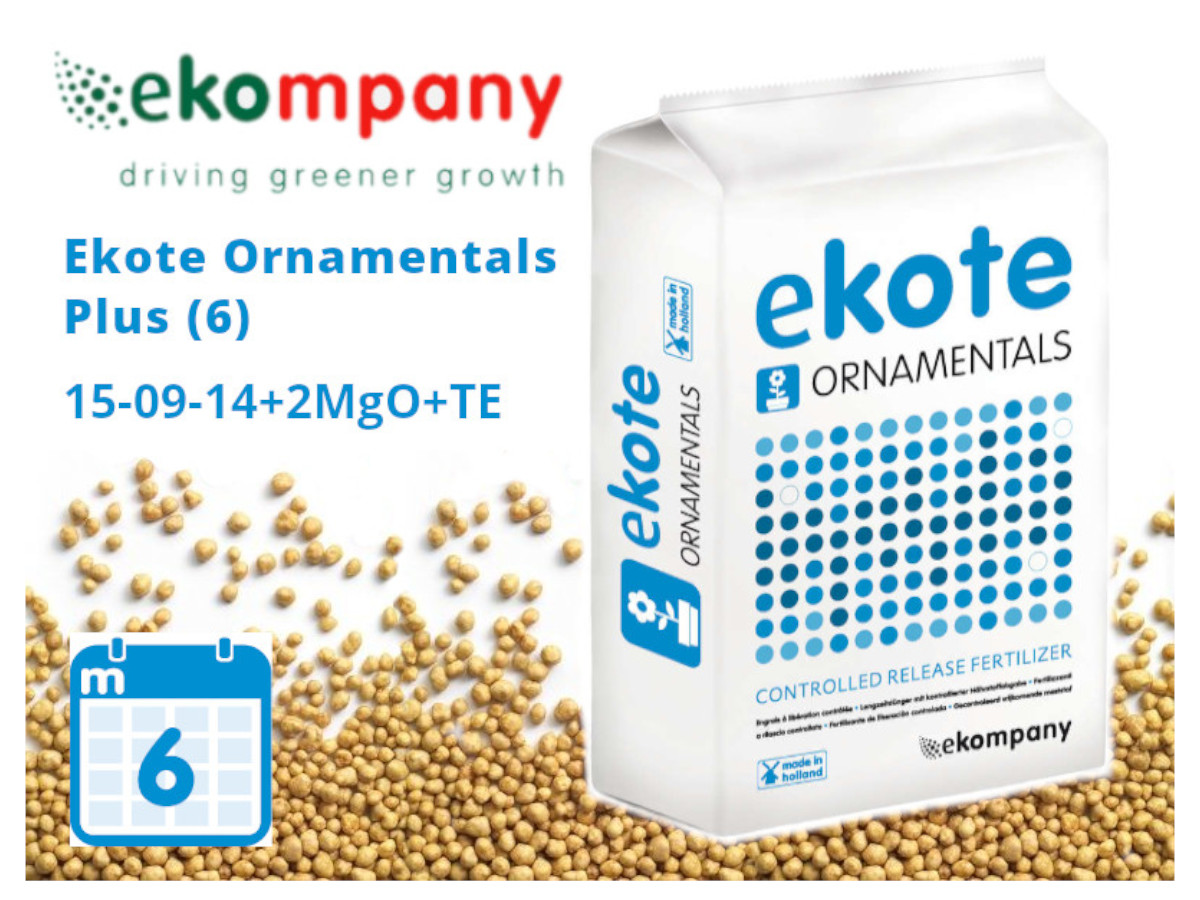Удобрение Ekote Ornamentals Plus 15-09-14+2MgO+TE (6 месяцев) / 25 кг