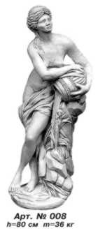 Садова скульптура "Жінка з глечиком", 80 см