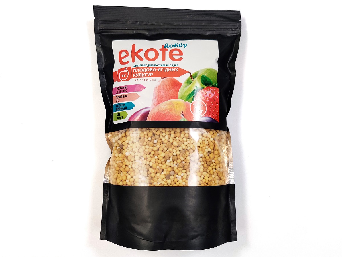 Добриво Еkote для плодово-ягідних культур 3-4 місяці, 1 кг / Екоте - добриво тривалої дії