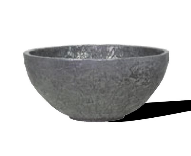 Кашпо Fleur ami Crackle Bowl (сіре), 24 см