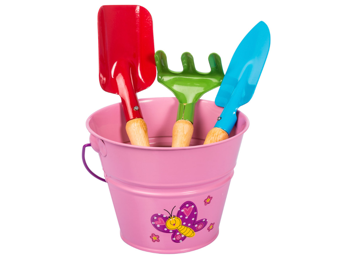 Набор садовых инструментов детский розовый Штокер Kid's Garden Stocker - 2329