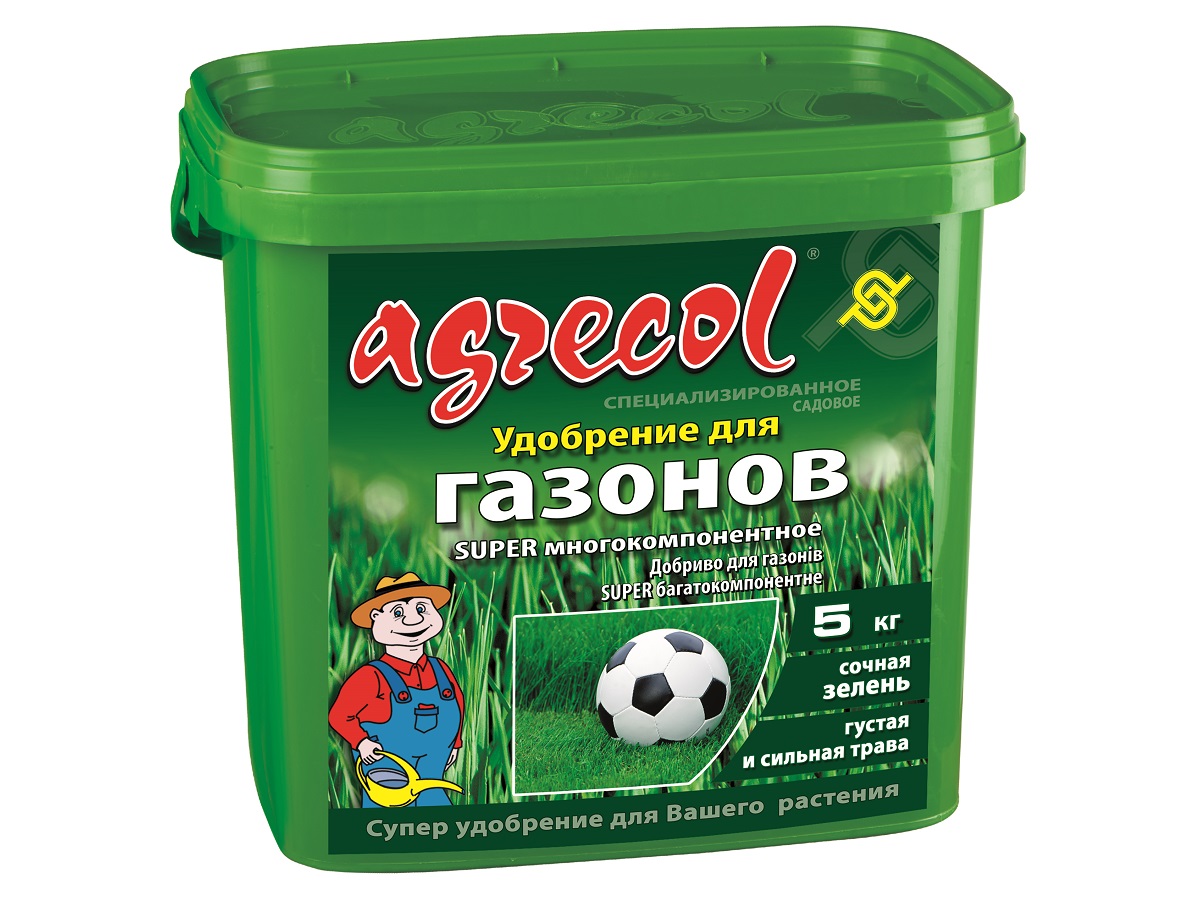 Добриво мінеральне гранульоване Agrecol супер багатокомпонентне для газонів 20-5-9,4 / 5 кг