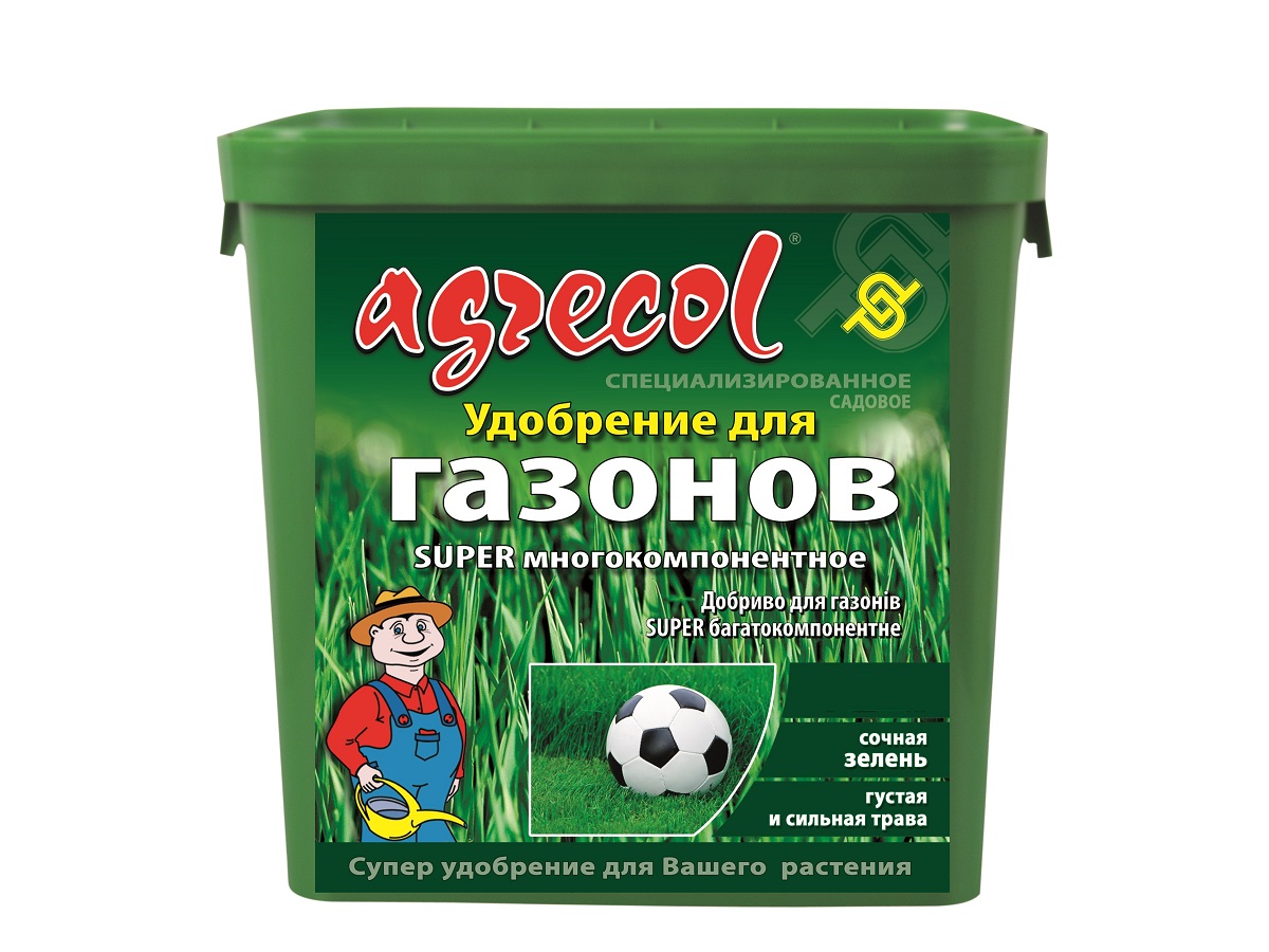 Добриво мінеральне гранульоване Agrecol супер багатокомпонентне для газонів 20-5-9,4 / 9 кг
