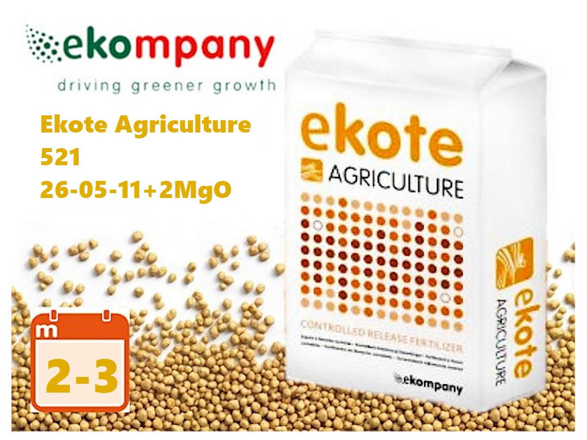 Удобрение Ekote Agriculture 521 26-05-11+2MgO+TE (2-3 месяца) / 25 кг